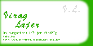 virag lajer business card